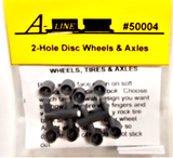 HO Scale A Line Product 50004 Two-Hole Wheels & Axles pkg (8)