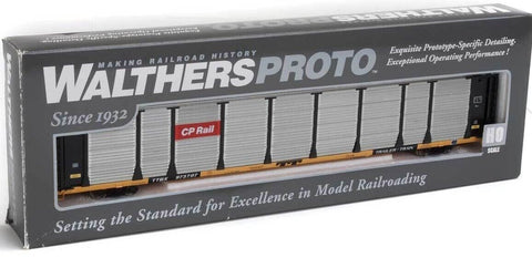 HO Scale Walthers Proto 920-101328 Canadian Pacific 89' Thrall Bi-Level Auto Rack TTGX 973707 Flat