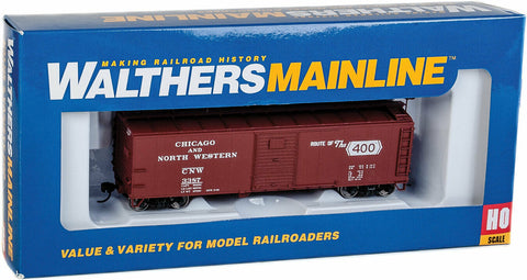 Walthers MainLine 910-40801 Chicago North Western 3387 40' Rebuilt Steel Boxcar