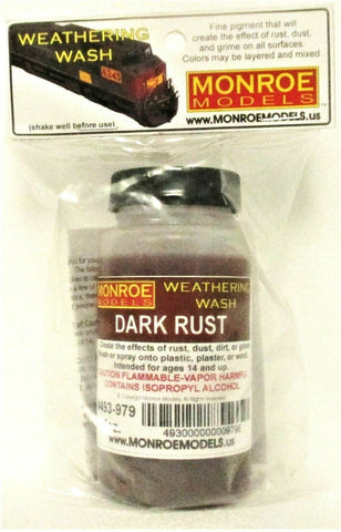 Monroe Models 979 Dark Rust Weathering Wash 4oz Bottle