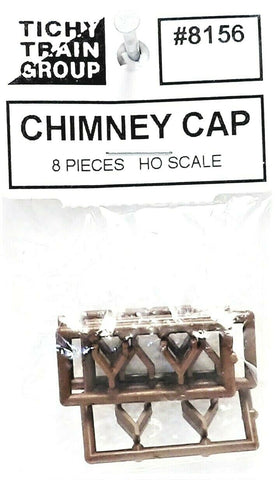 HO Scale Tichy Train Group 8156 Old Style Chimney Cap pkg (8)