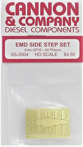 HO Scale Cannon & Company SS-2004 Photo-Etched Brass EMD Engine Step Set