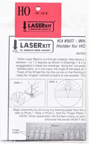HO Scale American Model Builders 907 Wheel Paint Mask for Kadee 36" Wheels
