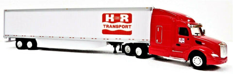 HO Trucks n Stuff 110 Peterbilt 579 Sleeper w/H & R Transport 53' Reefer Trailer