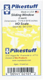 HO Scale Pikestuff 541-2101 Vertical Pane Slide Windows pkg (3)