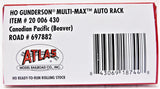 HO Atlas 20006430 Canadian Pacific TTGX 697882 Gunderson Multi-Max Auto Rack