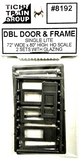 HO Scale Tichy Train 8192 Single-Lite Double Door w/Separate Frame (2) pkg