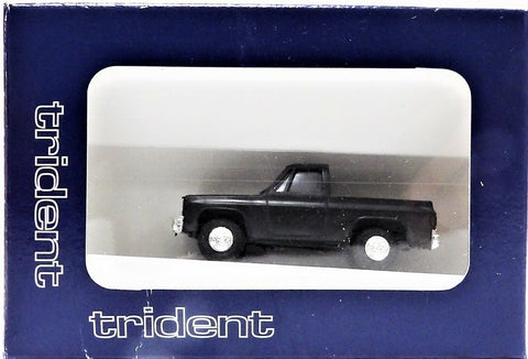 HO Scale Trident Miniatures 90002S Black Chevrolet 4-Wheel Drive Pick-Up Truck