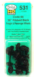 HO Scale Kadee #531 36" Diameter Ribbed Back Metal Code 88 Semi-Scale Wheels
