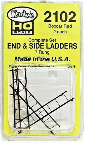 HO Scale Kadee #2102 Boxcar Red Ladders for Ends & Sides Freight Car Detail Parts