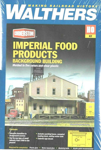 HO Walthers Cornerstone 933-3184 Imperial Food Products Background Building Kit