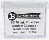 N Scale Bluford Shops 44170 Rock Island 17154 Bankruptcy Blue Bay Window Caboose
