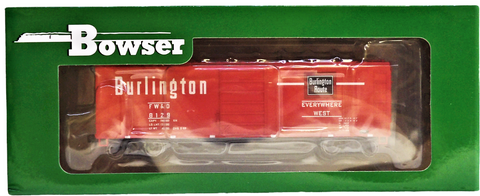 HO Scale Bowser 42838 Burlington Route FW&D 8129 40' Single-Door Steel Boxcar