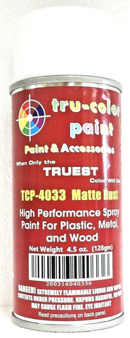 Tru-Color TCP-4033 Matte Rust Spray Paint 4.5oz 135mL Can