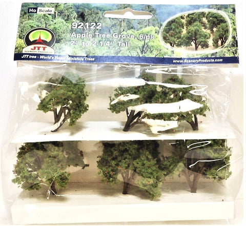 HO Scale JTT Miniature Tree 92122 Apple Fruit Grove Tree 6-Pack 2 - 2-1/4" Tall