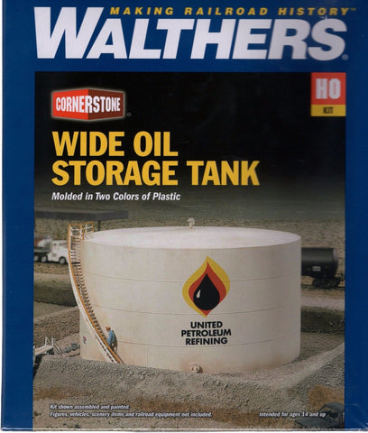 HO Scale Walthers Cornerstone 933-3167 Wide Oil Storage Tank w/Berm Kit