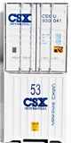 N Scale Jacksonville Terminal 535012 CSX Intermodal 53' Corrugated Container