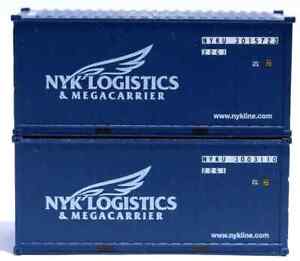 N Scale Jacksonville Terminal 205314 NYK Line Large Logo 20' Corrugated-Side Container