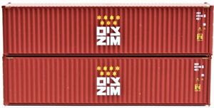 N Scale Jacksonville Terminal 405041 ZIM 40" High Cube Container (2) pcs