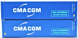N Scale Jacksonville Terminal 405067 CMA CGM Bamboo 40" High Cube Container