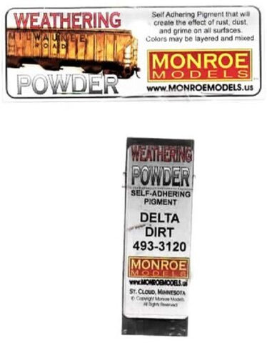 Monroe Models 3120 Delta Dirt Weathering Powder/Chalk 1oz 29.6ml