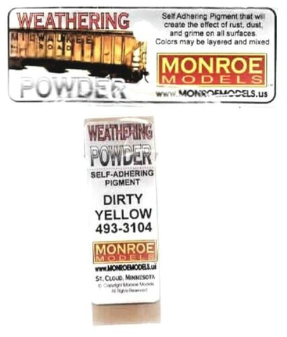 Monroe Models 3104 Dirty Yellow Weathering Powder/Chalk 1oz 29.6ml