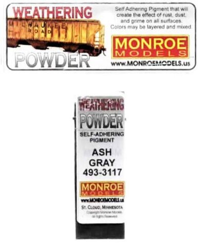 Monroe Models 3117 Ash Gray Weathering Powder/Chalk 1oz 29.6ml