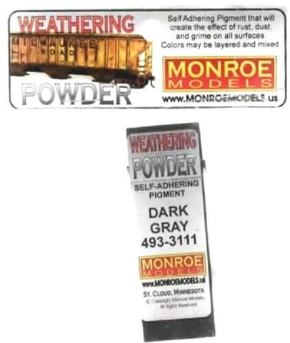 Monroe Models 3111 Dark Gray Weathering Powder/Chalk 1oz 29.6ml