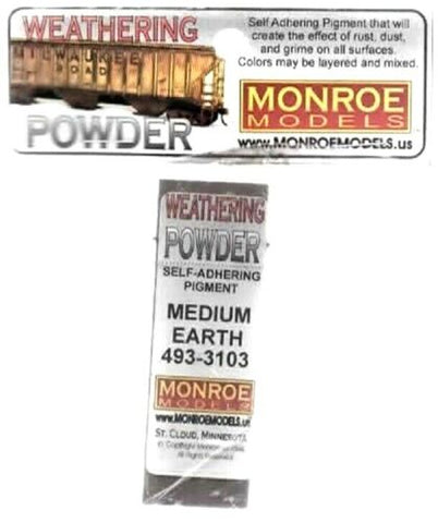 Monroe Models 3103 Medium Earth Weathering Powder/Chalk 1oz 29.6ml