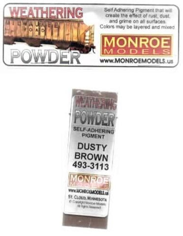 Monroe Models 3113 Dusty Brown Weathering Powder/Chalk 1oz 29.6ml