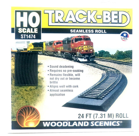 HO Scale Woodland Scenics ST1474 Track-Bed 24' Continuous Roll